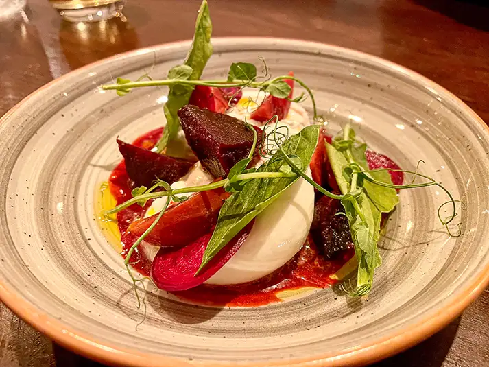 The Langhorne - Buratta and beetroot