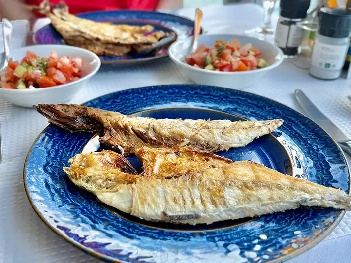 grilled fish at Faro e benfica